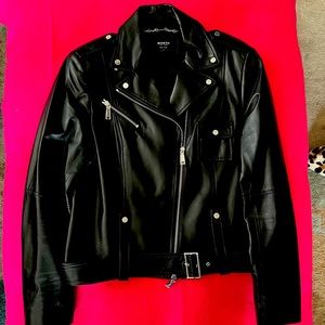 Worth New York Leather Biker Jacket